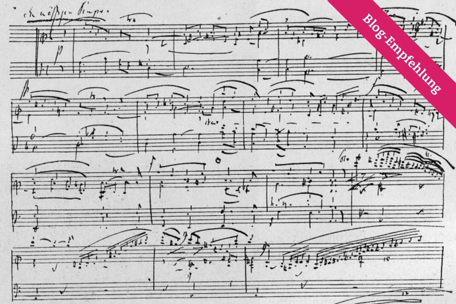 Eine Manuskroptsseite von Robert Schumann, welche dem berühmten Violinisten  Joachim gehört
