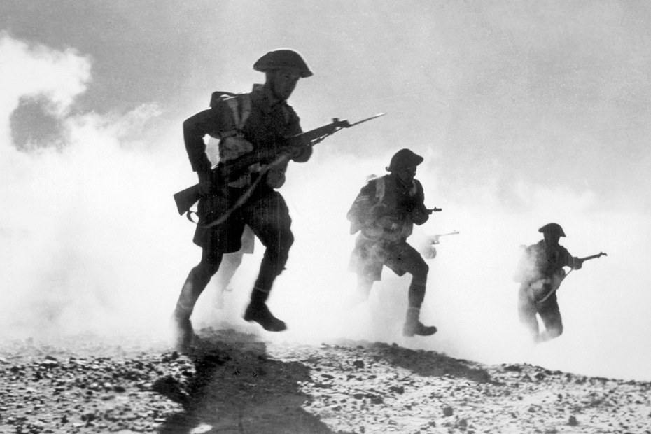 Britische Soldaten vor El-Alamein 1942: Nur durch Montgomerys Sieg konnte das jüdische Palästina überleben