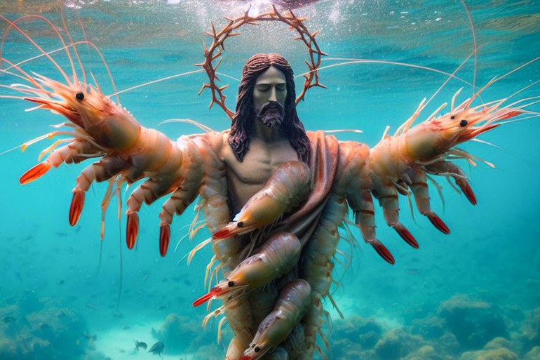 KI-Bilder fluten Facebook: Shrimp Jesus ist wahrhaftig auferstanden