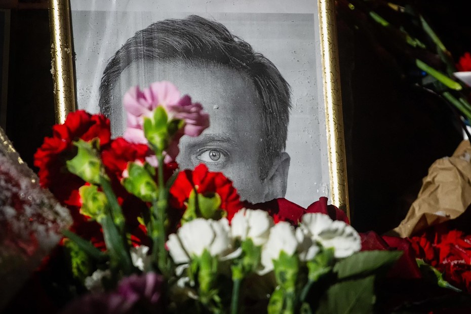 Auch am Denkmal für die Opfer politischer Repression in St. Petersburg wurde Navalnys am 16. Februar gedacht