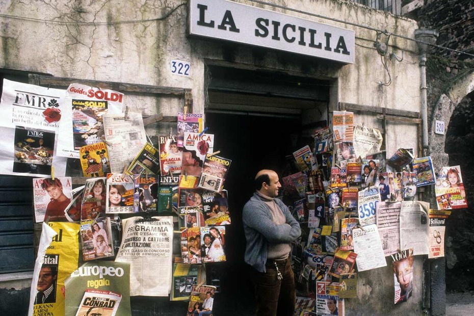 Das Kiosk „La Sicilia“ in Cantania, Sizilien (1984)