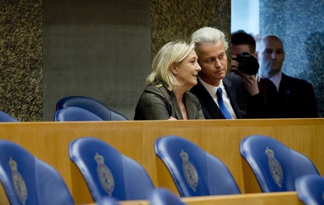 Gefährliche Allianz: die französische Rechtspopulistin Marine Le Pen (FN) und ihr Verbündeter aus den Niederlanden, Geert Wilders (PVV)