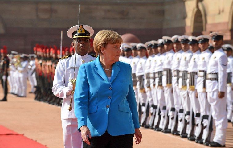 Merkels Staatsbesuch in Indien brachte ihr die Kritik ein, sie ducke sich vor der Flüchlingskrise weg