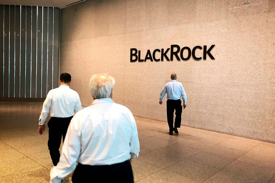 Mitarbeiter vom Blackrock im Hauptquartier des Konzerns in Manhattan