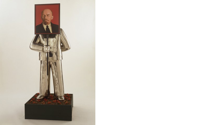 Grisha Bruskin - Man with Portrait of Lenin 