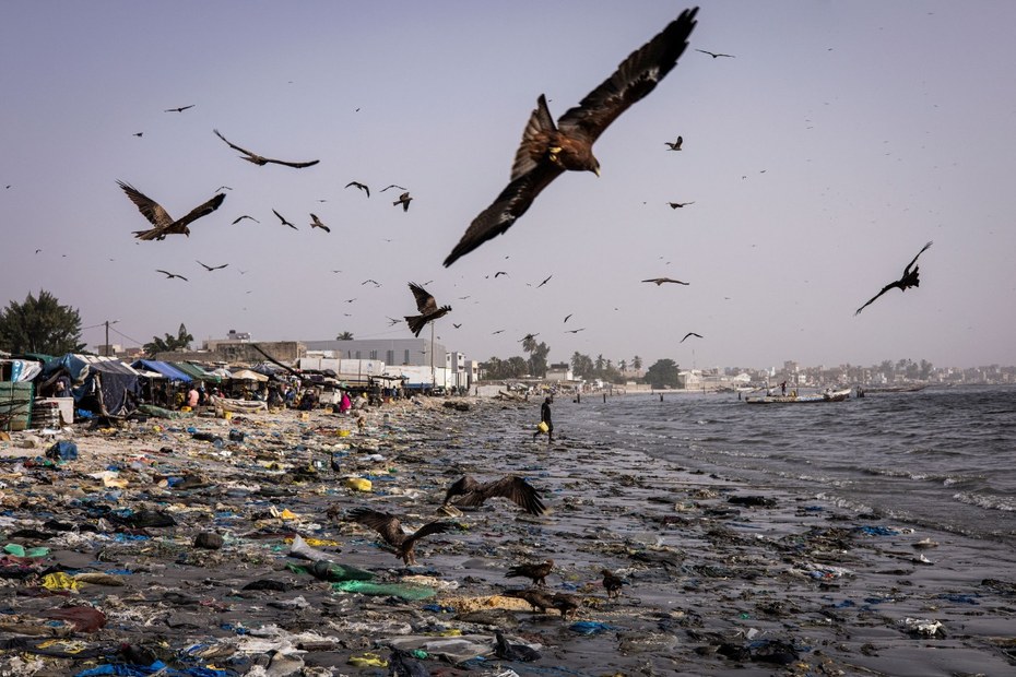 Dakar, Senegal: Müllberge in der Bucht von Hann