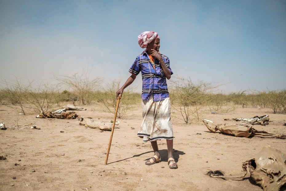 Für ihn sind die Folgen der Erderwärmung lebens- und existenzbedrohend: ein Hirte in Äthiopien