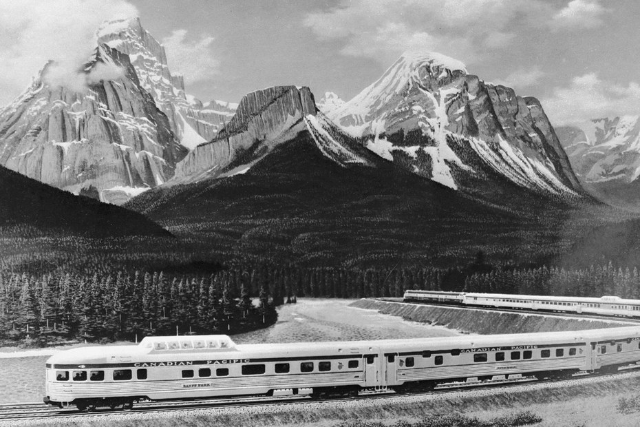 Zug in den Rocky Mountains, 1955