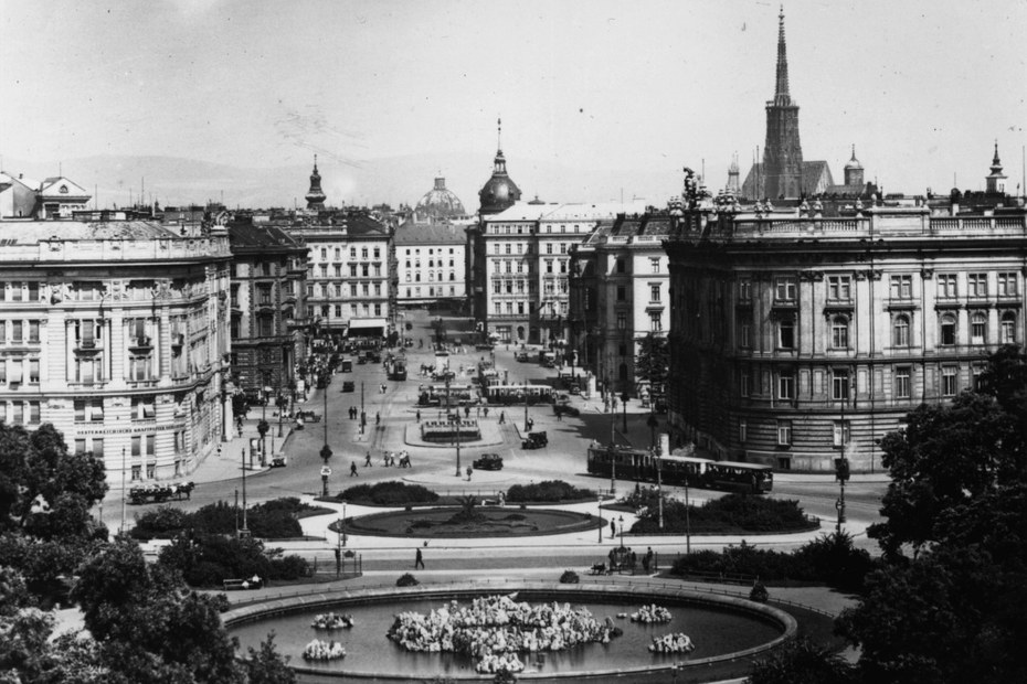 Eine Stadtansicht Wiens um 1935.