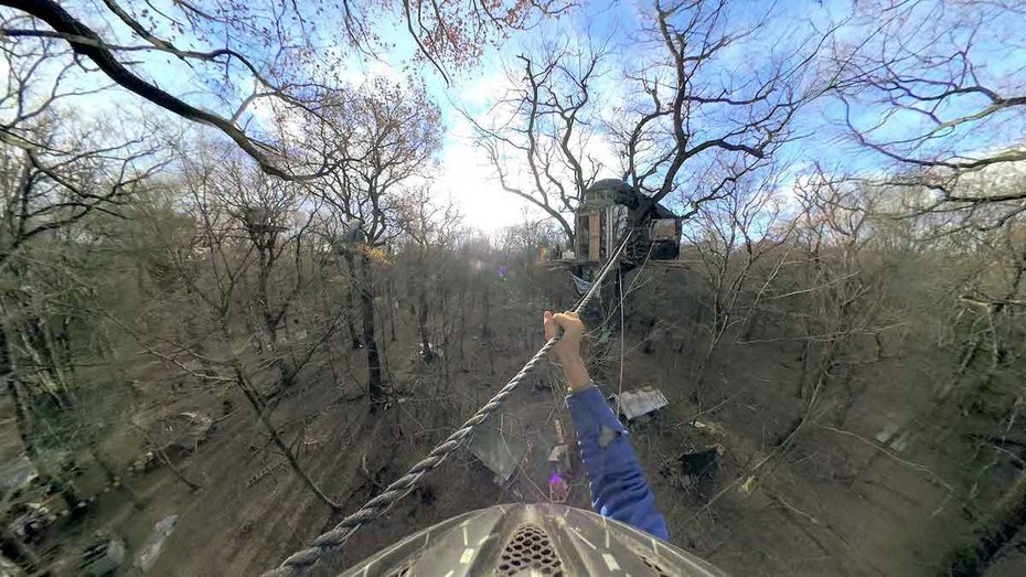 Mit 360° Kamera ausgerüstet bewegte sich Steffen Heym von Baum zu Baum